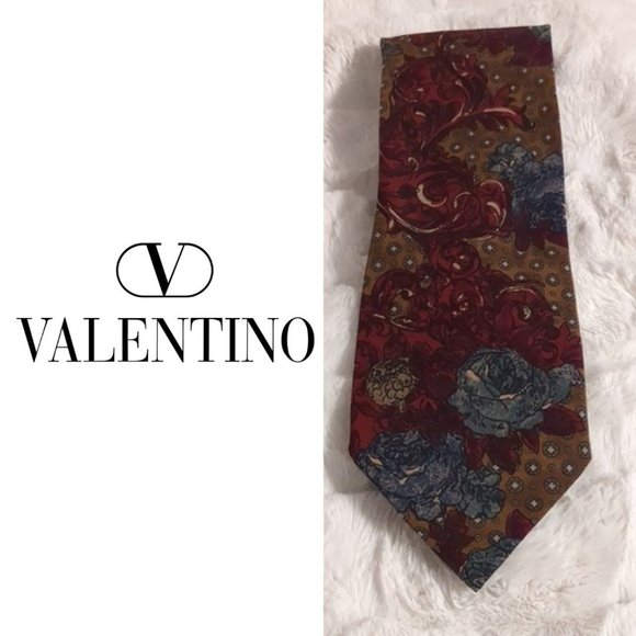 VALENTINO Cravatte Silk Necktie - Vintage - Picture 1 of 6
